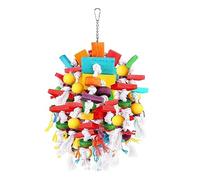JDigJid à Mâcher pour Perroquet pour Oiseaux Blocs de Bois Multicolores Déchirant Les avec des Perles en Bois, Meilleurs pour Oiseaux pour Perroquet