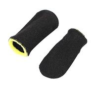 JDigJid Manches de Doigt en Fibre de une 18 Broches pour les Jeux Mobiles PUBG ÉCran de Presse Manches de Doigt Noir et Jaune (16 PièCes SéRies)