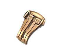 JDIME Boucle de montre à déploiement, fermoir pliant, 16mm, 18mm, 20mm, pour bracelet en cuir Omega, bracelet en caoutchouc, acier 316L, noir, argent, accessoires(Rose style 1,20mm)