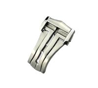 JDIME Boucle déployante pointue de 18 mm à 20 mm pour bracelet en caoutchouc Omega en cuir avec fermoir papillon en acier inoxydable noir or rose, 20mm, Acétate, Pas de gemme