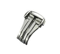 JDIME Boucle déployante pointue de 18 mm à 20 mm pour bracelet en caoutchouc Omega en cuir avec fermoir papillon en acier inoxydable noir or rose, 18mm, Acétate, Pas de gemme