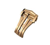 JDIME Boucle déployante pointue de 18 mm à 20 mm pour bracelet en caoutchouc Omega en cuir avec fermoir papillon en acier inoxydable noir or rose, 20mm, Acétate, Pas de gemme