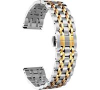 JDIME Bracelet de montre en acier inoxydable 316L, haut de gamme, 6 couleurs, pour femmes et hommes, or, argent, noir, or Rose, tonne d'or(Gold Tone,12mm)
