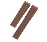 JDIME Bracelet de montre en caoutchouc adapté aux accessoires de montre de remplacement de la série Tag H Euer Diver AQUARACER, 22mm, 20.5mm, 21.5mm(Brown strap only,20.5mm)