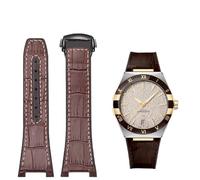 JDIME Bracelet de montre pour Omega Constellation Double Eagle Series Manhattan en caoutchouc de vachette pour observatoire mâle Encoche 25-14 mm, 25-14mm, Acétate, Pas de pierre précieuse