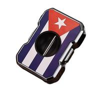 JDIME Coupe-cigare en V en acier inoxydable, outil de coupe de précision professionnel, tondeuse portable avec motif en fibre de carbone, finitions multi-design (G)