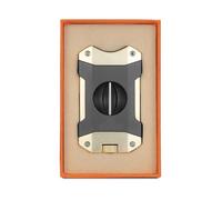 JDIME Coupe-V 3 en 1 en acier inoxydable, outil de coupe de précision professionnel avec support intégré et base rotative, tondeuse portable avec poinçon intégré (B)