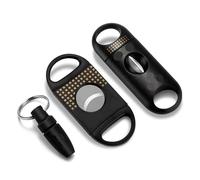 JDIME Ensemble d'accessoires 3 en 1 pour cigares - Outils de coupe et de perforation portables en alliage de zinc, taille de poche pour bureau, cadeau pour homme (E)