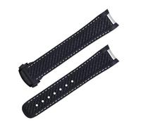 JDIME Incurvé Fin Fluoreux Caoutchouc pour Omega bande Seamaster 300 AQUA TERRA AT150 8900 Montre Bracelet Souple Hommes Remplacement, 20, Acétate, Pas de gemme