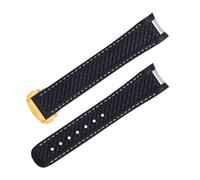 JDIME Incurvé Fin Fluoreux Caoutchouc pour Omega bande Seamaster 300 AQUA TERRA AT150 8900 Montre Bracelet Souple Hommes Remplacement, 20, Acétate, Pas de gemme