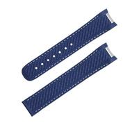 JDIME Incurvé Fin Fluoreux Caoutchouc pour Omega bande Seamaster 300 AQUA TERRA AT150 8900 Montre Bracelet Souple Hommes Remplacement, 20, Acétate, Pas de gemme