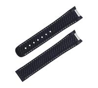 JDIME Incurvé Fin Fluoreux Caoutchouc pour Omega bande Seamaster 300 AQUA TERRA AT150 8900 Montre Bracelet Souple Hommes Remplacement, 20, Acétate, Pas de gemme