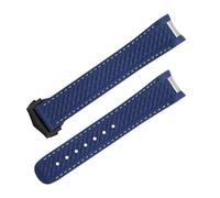 JDIME Incurvé Fin Fluoreux Caoutchouc pour Omega bande Seamaster 300 AQUA TERRA AT150 8900 Montre Bracelet Souple Hommes Remplacement, 20, Acétate, Pas de gemme