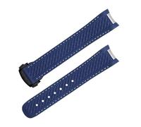 JDIME Incurvé Fin Fluoreux Caoutchouc pour Omega bande Seamaster 300 AQUA TERRA AT150 8900 Montre Bracelet Souple Hommes Remplacement, 20, Acétate, Pas de gemme