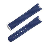 JDIME Incurvé Fin Fluoreux Caoutchouc pour Omega bande Seamaster 300 AQUA TERRA AT150 8900 Montre Bracelet Souple Hommes Remplacement, 20, Acétate, Pas de gemme