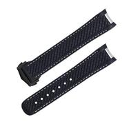 JDIME Incurvé Fin Fluoreux Caoutchouc pour Omega bande Seamaster 300 AQUA TERRA AT150 8900 Montre Bracelet Souple Hommes Remplacement, 20, Acétate, Pas de gemme