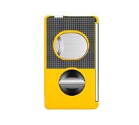 JDIME Outil professionnel 5 en 1 coupe-cigare, coupe en V de précision et tondeuse plate avec support caché, accessoire en métal à motifs artistiques, outil multifonction portable (Q)