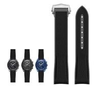 JDIME Pour Omega X Swatch Joint MoonSwatch Sports célestes 20mm bracelet de montre extrémité incurvée bracelets de montre nouveaux bracelets de montre en caoutchouc Silicone(Black 2)