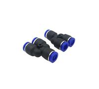 JDIME Raccords de tuyauterie pneumatique en plastique à pousser rapide pour connexion à l'air et à l'eau PY PW Connect 4 6 mm 8 mm 10 mm 12 mm en forme de Y (PW 10-8)