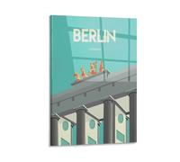 Jdjdu Berlin Germany Affiche de voyage vintage Cadeau Décoration murale Poster Toile Art Poster