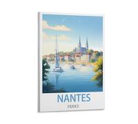 Jdjdu Poster vintage de voyage Nantes France - Cadeau - Décoration murale - Poster sur toile