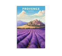 Jdjdu Poster vintage de voyage Provence France Cadeau Décoration murale Poster Toile Art Poster