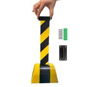 JDKMNE Ceinture de Sécurité Murale, Barrière de Cordon Sécurité 2/3/5m, Cordon de Sécurité pour File D'attente pour Parking/Magasins/Usine(2m/6.5ft)