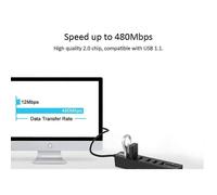 JDL-HSD8 USB Hub Combo Splitter 3/6 Ports Optional USB 2.0 High Speed Mini 2 In 1 SD TF Card Reader for Laptop Computer