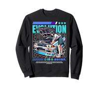 JDM Evolution Racing Passionné de Voitures animées Street Racing Sweatshirt