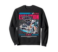 JDM Evolution Racing Passionné de Voitures animées Street Racing Sweatshirt