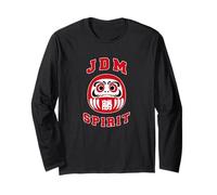 JDM Spirit Daruma Victoire Kanji - Style Urbain Japonais Manche Longue