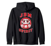 JDM Spirit Daruma Victoire Kanji - Style Urbain Japonais Sweat à Capuche
