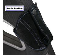 Jdm - Support De Ceinture De Sécurité En Cuir Pour Seau De Voiture De Course,Protecteur De Guide Pour Bride Recaro Sparco Omp - Type (Su)Bk-Blue Stitch