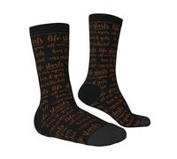JDNFDR Chaussettes de course « Life Starts All Over Again When It Gets Crisp The Fall » - Chaussettes de sport fantaisie pour homme