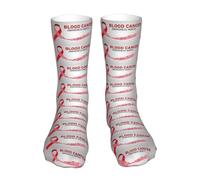 JDNFDR Chaussettes de sport confortables pour la sensibilisation au cancer du sang, chaussettes de bureau antidérapantes pour le football, le camping, le basket-ball