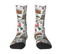 JDNFDR Chaussettes pour homme, icône pour Rome Italie, chaussettes de travail, chaussettes de course fantaisie, chaussettes de marche pour le camping, la marche, l'escalade