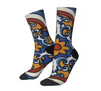 JDNFDR Chaussettes Talavera mexicaines espagnoles colorées pour homme et femme