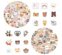 JDNFKG 200 Autocollants Mignons d'ours, Autocollants Décoratifs De Bande Dessinée, Autocollants Imperméables De Compte De Main, Peuvent Décorer des Tasses d'eau Et des Cahiers.