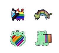 JDNFKG 4 Morceaux De Broche Arc-en-Ciel, Insigne De Dessin Animé Mignon, Décoration Tendance Et Personnalisée, Adaptée Aux Vêtements, Sacs, Chapeaux.