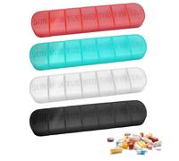 JDNFKG 4 Pièces Boîte À Médecine Multi-Composants, Boîte À Médecine en Plastique Portable, Boîte À Étanche À Poussière, Outils D'État Médical Et Fournitures De Voyage.