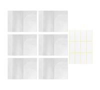 JDNFKG 6 Pièces De Housse De Protection pour Passeport Et 1 Pièce D'Étiquette Vierge, Couverture D'Identité Transparente Givrée, Adaptée pour Étudier À L'Étranger Et Voyager À L'Étranger.