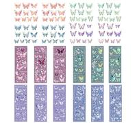 JDNFKG 80 Autocollants De Papillons Colorés, Autocollants Imperméables, Autocollants pour Filles Qui Peuvent Décorer des Tasses À Eau, des Comptes À Main Et Un Journal.