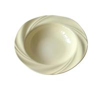 JDNH Assiette en céramique familiale, design robuste, passe au micro-ondes, pour chauffer les repas, assiette élégante