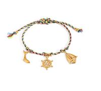 JDNH Bracelet tressé en alliage tressé avec perles en forme d'étoile de mer et nœud réglable pour les amateurs de mode, One Size, Comme décrit