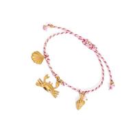JDNH Bracelet tressé en alliage tressé avec perles en forme d'étoile de mer et nœud réglable pour les amateurs de mode, One Size, Comme décrit