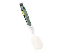 JDNH Brosse de nettoyage 5 en 1 flexible pour suceur plat de cuisine amovible à long manche double tête brosses multifonction