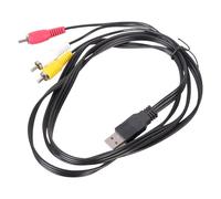 JDNH Câble composite USB mâle/femelle vers 3RCA mâle en PVC durable pour systèmes home cinéma et récepteurs AV