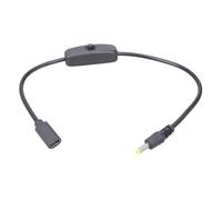 JDNH Câble de charge de type C 35 cm 5 V vers prise 4 x 1,7 mm avec contrôle de commutation pour lumières LED, routeur, ventilateur, haut-parleur, contrôle de commutation