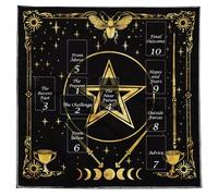 JDNH Carte de lecture Astrologie Nappe Tarots Divinations Autels Tissu Divinations Accessoires Jeu de société Lecture Tarots Spirituel Deckcloth