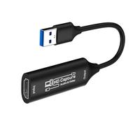 JDNH Carte USB 4K pour jeux en direct, boîtier métallique 1080P60, compatible sans retard USB
